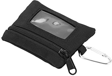 Fupi Portefeuille, Porte-Monnaie Poche Portable zippée pour la randonnée(Le Noir)