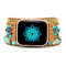 BOBLUL Apple Watch Armband, Apple Watch Armband für Frauen Perlen Apple Watch Band 38 mm 40 mm 41 mm Uhrenarmband (türkis, M 15,2 - 17,2 cm)
