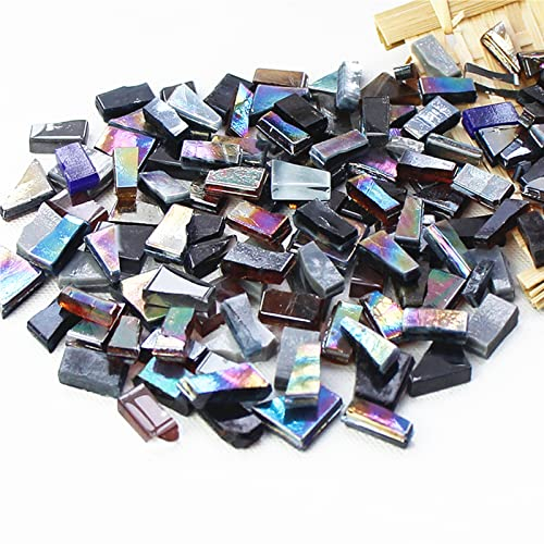 Piastrelle per mosaico di cristallo irregolari, 500 g, piccole piastrelle a mosaico fai da te, hobby, bambini, artigianato fatto a mano, per artigianato, cornici fai da te, gioielli fatti a mano,
