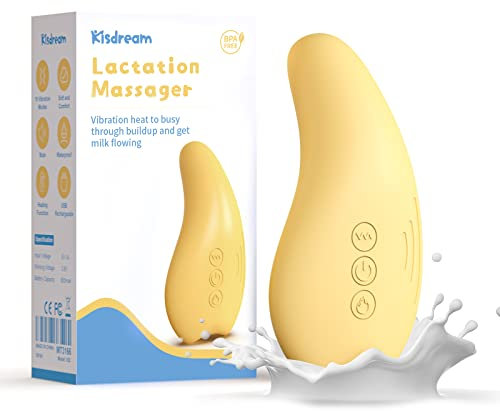 Breast Massager Warming Lactation Compress Breastfeeding: Mastiti Clogged Duct Engorgement Relief - Vibrant & Warmer Waterproof Heating Milk Warmer Breastmilk Pals
