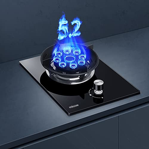 Cuisinière À Gaz Encastrable 30 Cm, Brûleur Wok À Anneau De Feu À 9 Cavités, Cuisinière À Gaz Convertible NG/LPG En Verre Trempé Noir, Allumage Automatique Par Impulsion, Cuisine Domestique