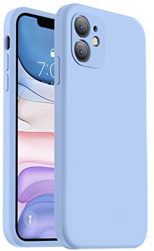 Vooii Compatible with iPhone 11 Case, Upgraded Liquid Silicone with [Square Edges] [Camera Protection] [Soft Anti-Scratch Microfiber Lining] Phone Case for iPhone 11 6.1 inch - Light Blue
