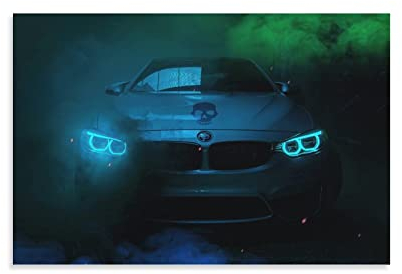 Sportwagen-Poster für BMW F82 M4, Luxus-Auto-Poster, dekoratives Gemälde, Leinwand, Wandposter und Kunstbild, modernes Familien-Schlafzimmer, Dekor-Poster, 30 x 45 cm