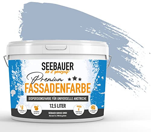 SEEBAUER diy® | Premium-Fassadenfarbe für Außen | Universelle Fassadenfarbe Lila | Gute Deckkraft und Farbintensität | Verschiedene Trendfarben (300 ml, No. 839 Luxury Passion)