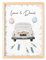 DEL MÀ Unique & Personal Geldgeschenk Hochzeit Personalisiertes Bild mit Auto Hochzeitsgeschenk für Brautpaar Geld mit Bilderrahmen Hochzeitsposter Geld Verpackung