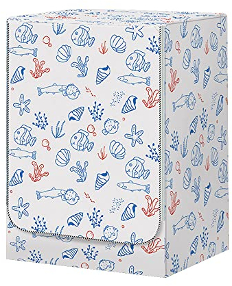 Odot Funda Lavadora Exterior Impermeable, Universal Cubierta para Lavadora y Secadora Carga Frontal, Funda de Protección Solar Antipolvo con Cremallera (M-Capacidad 8~10kg,Mundo océano)