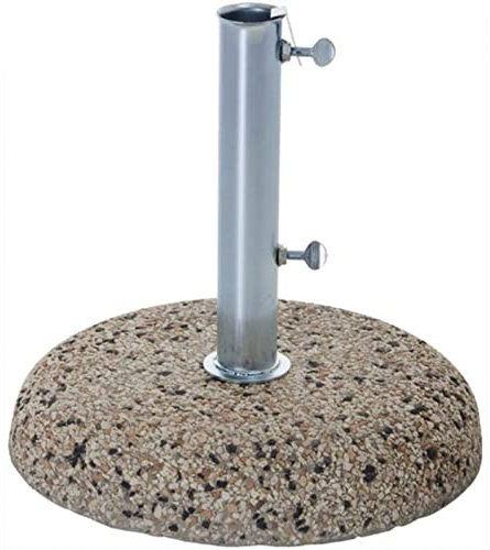 Mondo Viro Elegante base para sombrillas de hormigón/arena para una estabilidad sin concesiones (Rotondo 25 kg, Granilla)