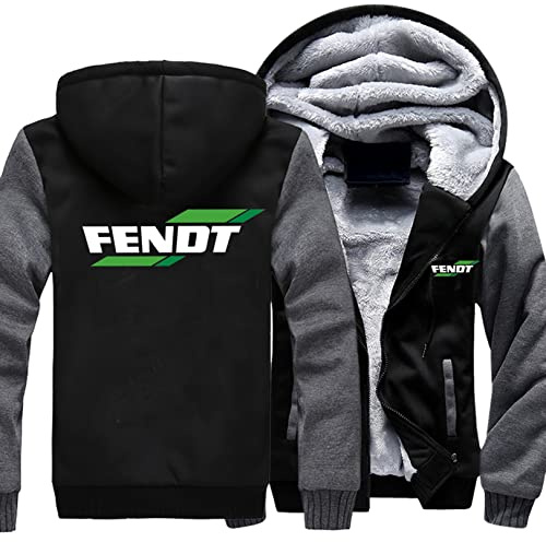 SHAMMA Herren Fleece Hoodie für FENDT Zip Up Jacken Wintermäntel Pullover Warme Heavyweight Hoodies Dicke Oberbekleidung Langarmshirts für Herren-D||XL