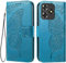 EASSGU Leather Case for ZTE Blade A73 (4G) / V50S / V50 Smart (6.6 Inches) Flip Folio Magnetic Leather Phone Cover with 3 Card Slots 1 Wallet, Phone Case - Blue