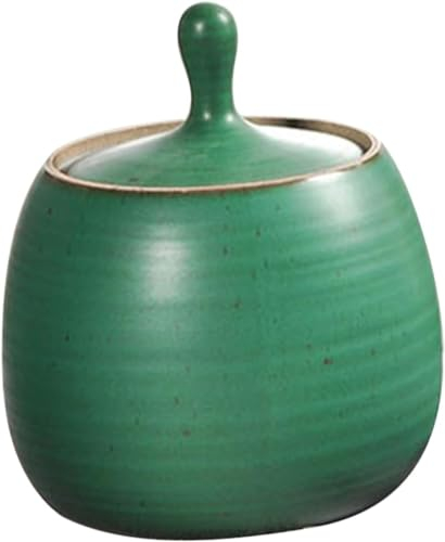 FAVIYA Storage Jars ,Zen Style Japanese Stoneware Tea Caddy Candy Jar Food Containers Tea Coffee Sugar Canister Set Tea Jars Matcha Container Nut Storage Tank Small Container Sealing Cap Ceramics