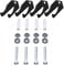 NRG Traditional Triple Column Black Radiator Brackets Fitting Kit
