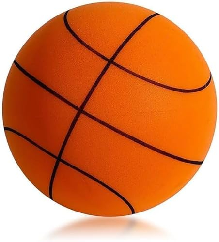 DUOAMARE Leiser Basketball, Dribbling Up Indoor Basketball, kein Lärm, leiser Griff, Basketball, Schaumstoff, leise Sprungkraft, Dunk, leiser Swish-Basketball (24 cm)