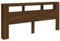 vidaXL Tête de Lit à LED, Panneau avec Rangement, Accessoire de Lit, Tête de Cadre de Lit Chambre, Chêne Marron220x18,5x103,5cm Bois Ingénierie