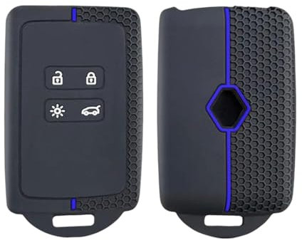OTMIK Housse Silicone pour clé de Voiture Convient pour Renault Austral Remote Key Shell Accessories (Bleu)