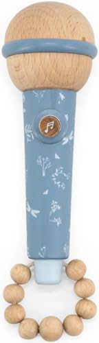 Label Label Houten Microfoon Blauw