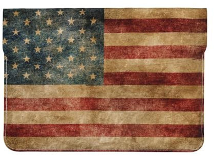 Bandiera Americana Cuoio Dell'unità di elaborazione Del Manicotto Del Computer Portatile 13-13.3 Pollice Manica Protettiva Custodia Impermeabile