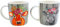 Dekohelden24 Lot de 2 tasses à café en porcelaine – Motif vache avec bijou de tête – Dimensions H/Ø : 12 x 9 cm, capacité 300 ml