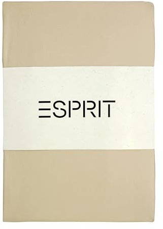 Esprit - Spannbettlaken 100 x 200 cm - Beige - für bis zu 30cm Matratzenhöhe - supergekämmter Baumwolle mit ÖkoTex Made in Green Siegel