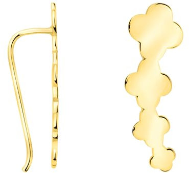 SOFIA MILANI - Damen Ohrringe 925 Silber - vergoldet/golden - Wolken Ohrkletterer - E2837