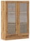 vidaXL book cabinet/bookshelf/bookcase - artisan oak - engineered wood with glass doors - 82.5x30.5x115 cm - versatile for living room/office/bedroom - ample storage for books/decor