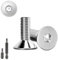 Tornillos de cabeza avellanada, 150 unidades, M5 x 12 mm, acero inoxidable, hexágono interior M5, tornillos de acero inoxidable DIN 7991/ISO 10642, tornillos de cabeza avellanada con 2 unidades
