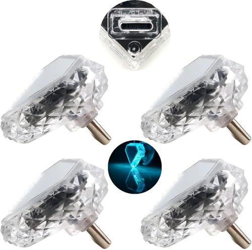 Kleines Notlicht kleines Umgebungslicht CTRICALVER Typ-C-Dreieck (Touch) eisblau (4Pcs) 5V/1A Auto-Innenbeleuchtung PC-Gehäuse geeignet für Verschiedene Typ-C-Steckdosen wie Powerbanks und Autos