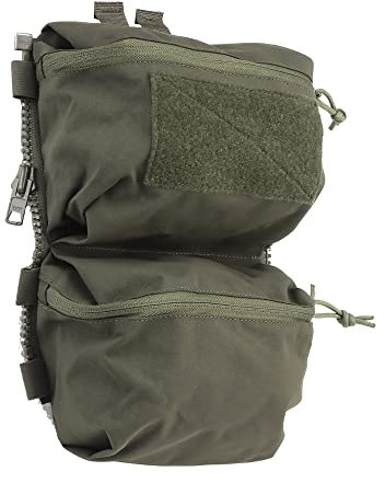 Peminkoo F.erro Style F.CPC V5 Back Panel Double Bag General Purpose Pockets Vest Plate Carrier Accessories Sundries Pouch Airsoft (Green)