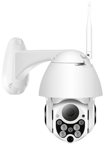 WLAN Überwachungskamera für Außen mit 128 Gb Speicher | Infrarot Nachtsicht, Cloud Aufzeichnung, 90 Grad Neigung, Kunststoffgehäuse, Weiß für Babyüberwachung