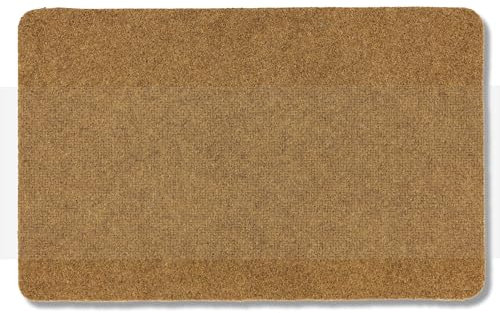 Fussmatte aussen & innen Made in Germany - Schmutzfangmatte strapazierfähig - Türmatte robust - Witterungsbeständige Fußmatte Outdoor - 50x80 cm beige