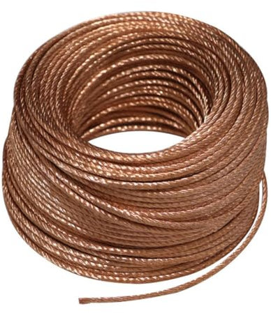 Filo di rame intrecciato, 5 mm x 1 m, in rame intrecciato, cavo in rame, cavo morbido in rame, per auto elettriche, dispositivi elettrici ad alta tensione