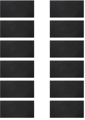 PATIKIL High Temperature Joint Tapes, 12 Pcs 50mm x 10cm Fiberglass Fireproof Fireplace Seal High Temperature Resistance End Tape for Wood Stoves Door Gasket Fireplace Grill Seal, Black
