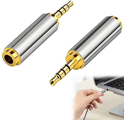 Wcawnlt 2 Adaptateur Audio 2.5mm Mâle vers 3.5 mm Jack Femelle Prise Rallonge Audio Mini Cable pour Casque Ecouteur Enceinte Hi FI Et Appareils Audio Compatibles