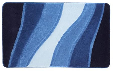 Kleine Wolke Badteppich Ocean Royalblau 60 x 100 cm | OEKO-TEX zertifiziert, für Fußbodenheizung, maschinenwaschbar, 100% Polyacryl