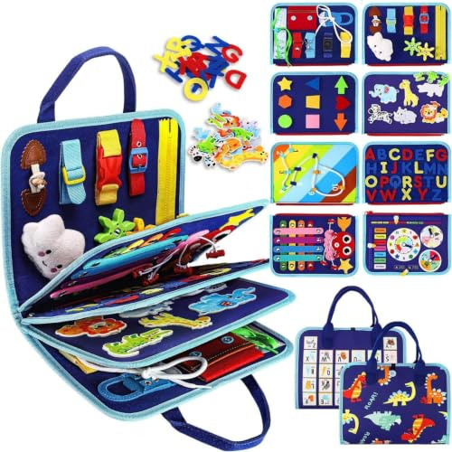 MEIION Minoxia Valise d'Activités Montessori,Jouet éducatif 1-5 Ans