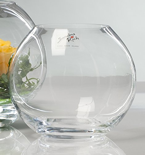 Glasvase Kugel Vase Glas Blumenvase Tischvase rund ca. 10 cm