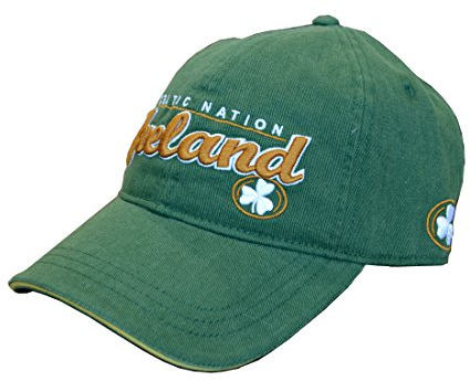 Irischer Stolz Baseball Cap mit Irland Text, Kleeblatt Design | Sportlich Rugby Flaschengrün Baseballkappe für Herren von Lansdowne