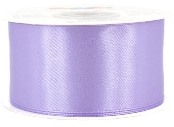 Satinband 38mm x 25m Rolle - FARBAUSWAHL in 3/6/12/18/25/38/50/75/100mm - farbecht & waschbar - Schleifenband für Hochzeit - Geschenkband zum Verpacken Dekorieren Basteln - Flieder 462H