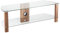 Alphason Century 1200 TV Stand - Walnut & Clear Glass
