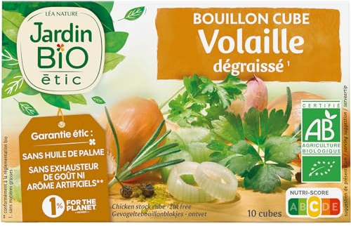 Jardin BiO étic - Bouillon cube volaille - bio - Salé - Certifié AB - Boite de 100g
