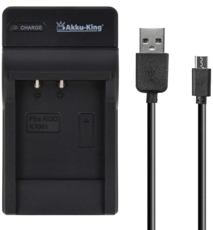 USB-Akku-Ladegerät kompatibel mit Kodak KLIC-7001