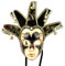YU FENG Jester Bells Venezianische Maske, Schwarz, Einheitsgröße, E_black, Einheitsgre