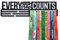 United Medals Every Little Step Counts Sport Porta Medaglie Acciaio - Nero | 48 medaglie | Medal Hanger Display | Steel Medal Holder