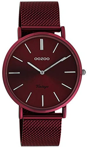 Oozoo Vintage Damenuhr mit Milanaiseband Cherry Lady 40 MM Rot C20001