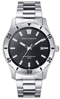 Viceroy Reloj Deportivo Hombre de Acero Inoxidable - 43 mm - Movimiento de Cuarzo - 401131