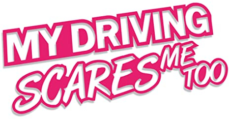 Decus Shop My Driving Scares ME Too XL 0063 (rosa) // Sticker OEM JDM Style Aufkleber