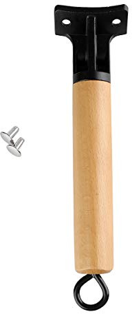 CHICTRY Pfannne Griff Abnehmbar Topf Henkel Küche Zubehör Ersatzgriff aus Holz Edelstahleinlage Griffe mit O-Ring inkl. Schrauben