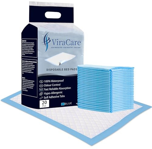 20 x Incontinence Bed Pads | 60 x 90 cm | Incontinence Bed Sheets | Disposable Bed Mats for Incontinence | Bed Protectors Kids & Adults | Maternity Bed Mat | (1 Pack of 20)