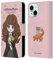 Head Case Designs Officially Licensed Harry Potter Hermione Granger Deathly Hallows XXXVII Leather Wallet Case Compatible With Apple iPhone 13 Mini