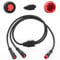 baluoqi 1T2 Y-Splitter Extension Wire With Julet Type 2pin Connector for Bike Headlight Cable in eBike Conversion Kits (2pin, 24 in length)