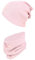 TupTam Mütze und Schal Kinder Set – Weiches Schal Mütze Set Kinder für Herbst und Winter, Farbe: Rippstoff Puderrosa, Größe: 56-62